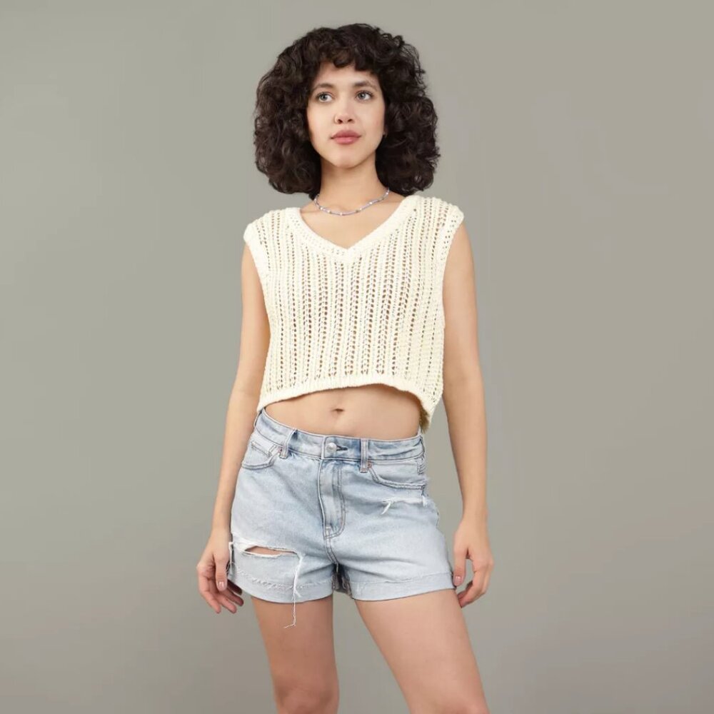 Cute Crochet Vest - American Eagle - NEW